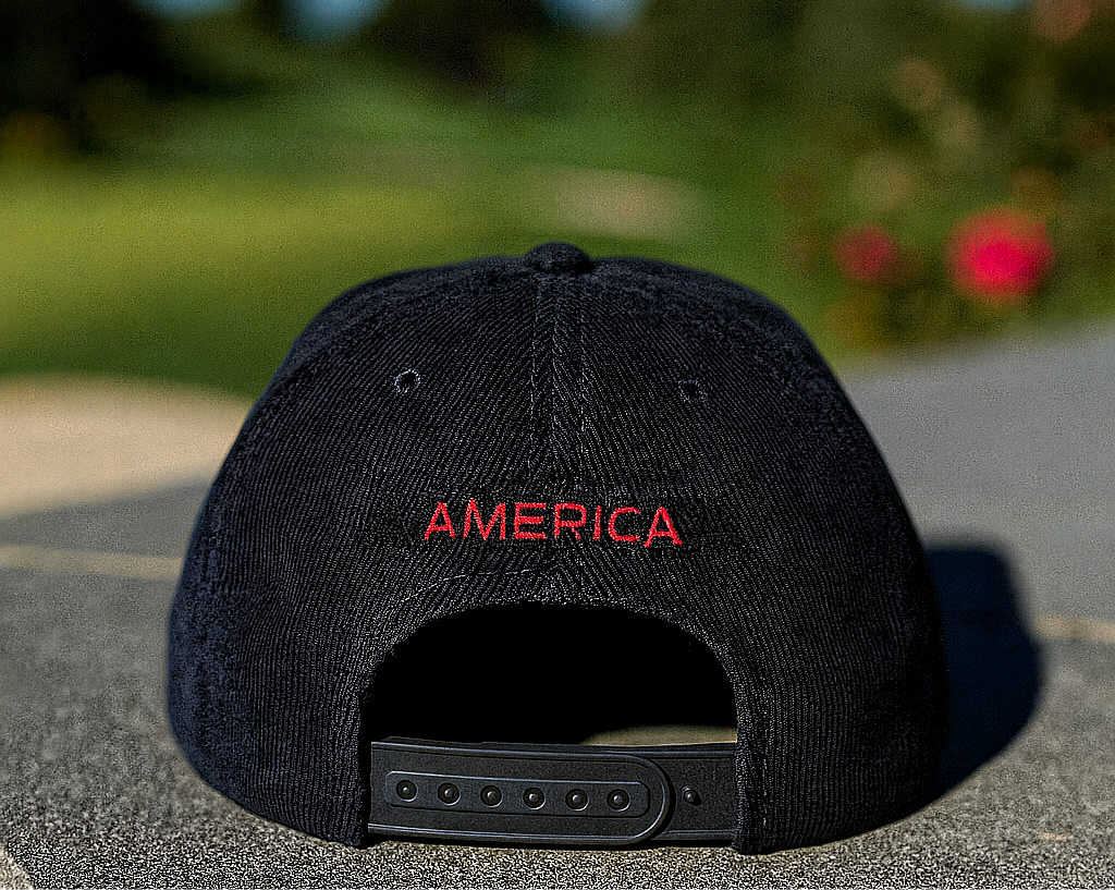 The AMERICA "USA" Classic Cord Rope Hat - AMERICA - RED Letters
