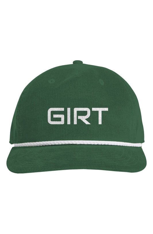 Green cap with 'GIRT' text on a white background