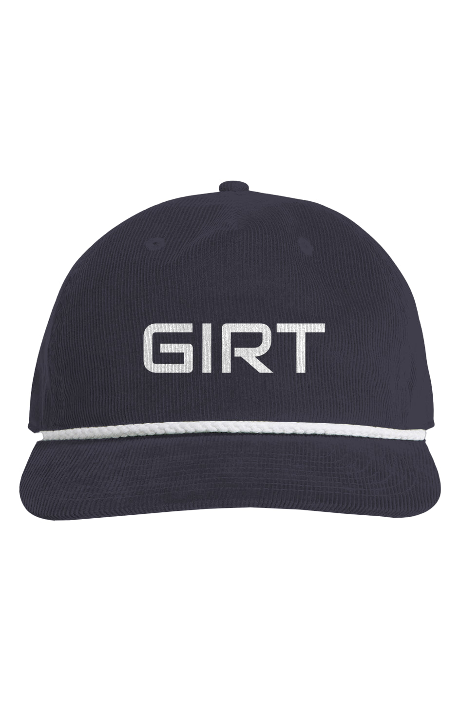 Black cap with 'GIRT' logo on a white background