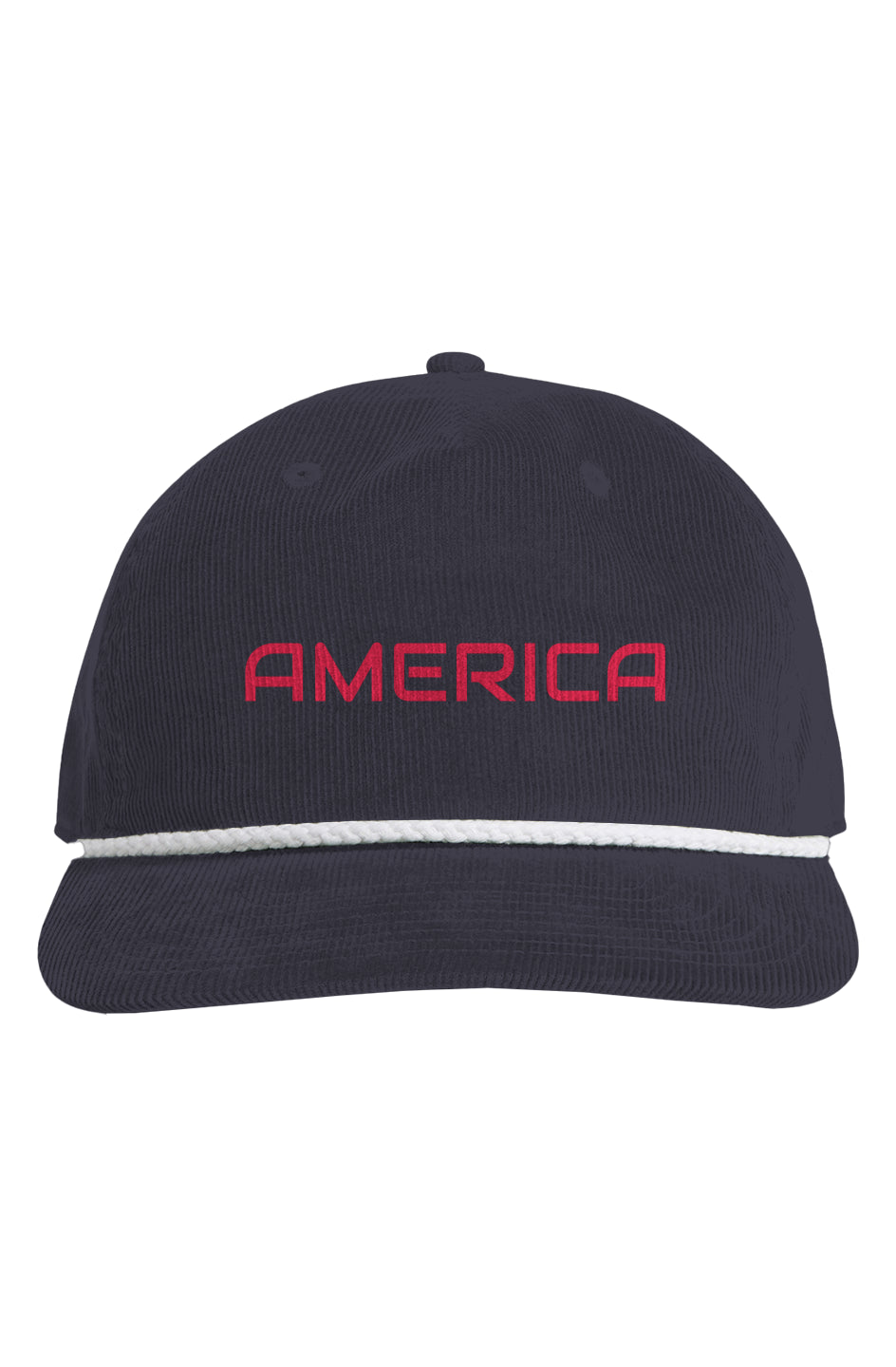 The AMERICA Classic Cord Rope Hat - USA - Red Letters