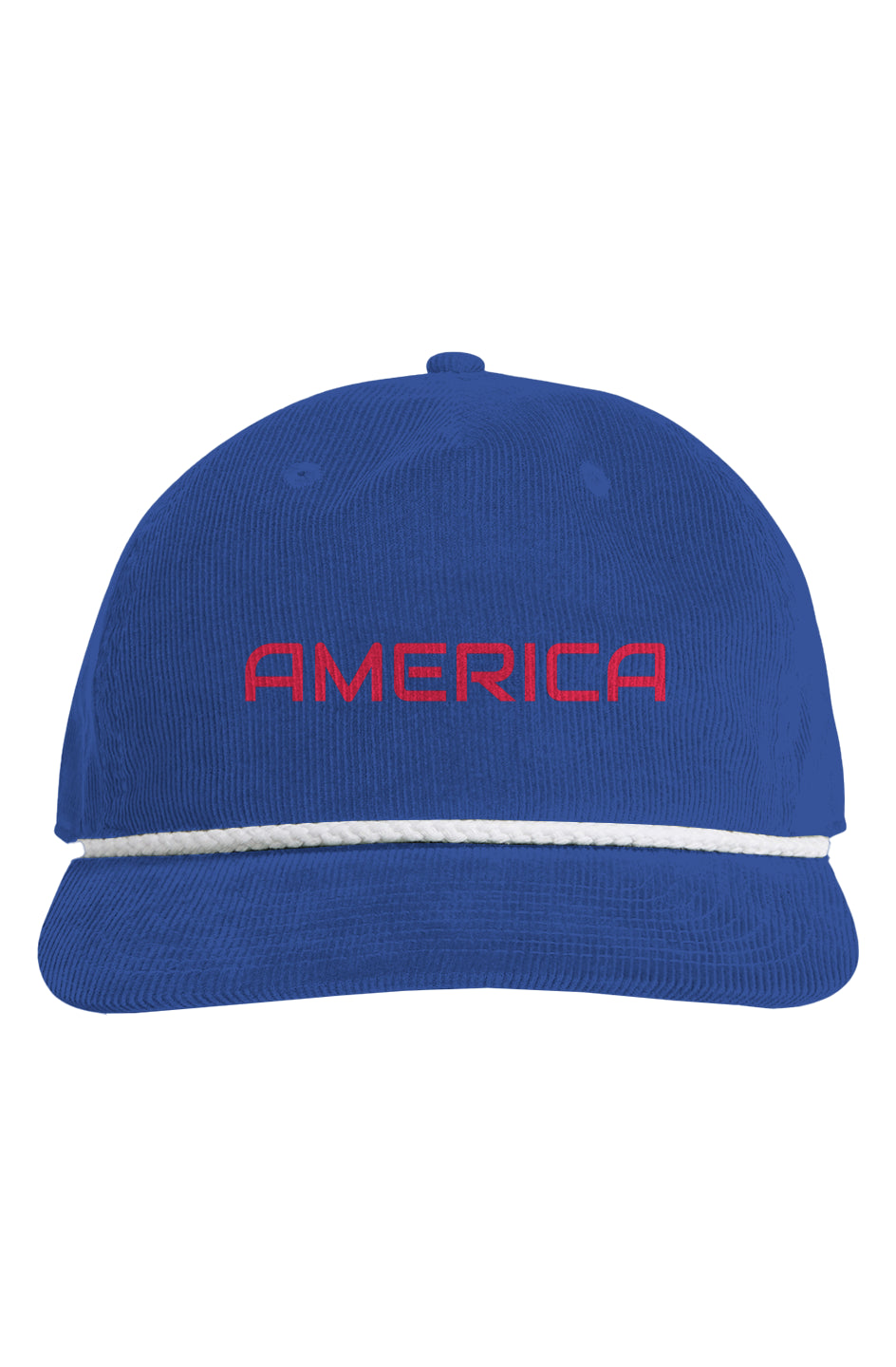 The AMERICA Classic Cord Rope Hat - USA - Red Letters
