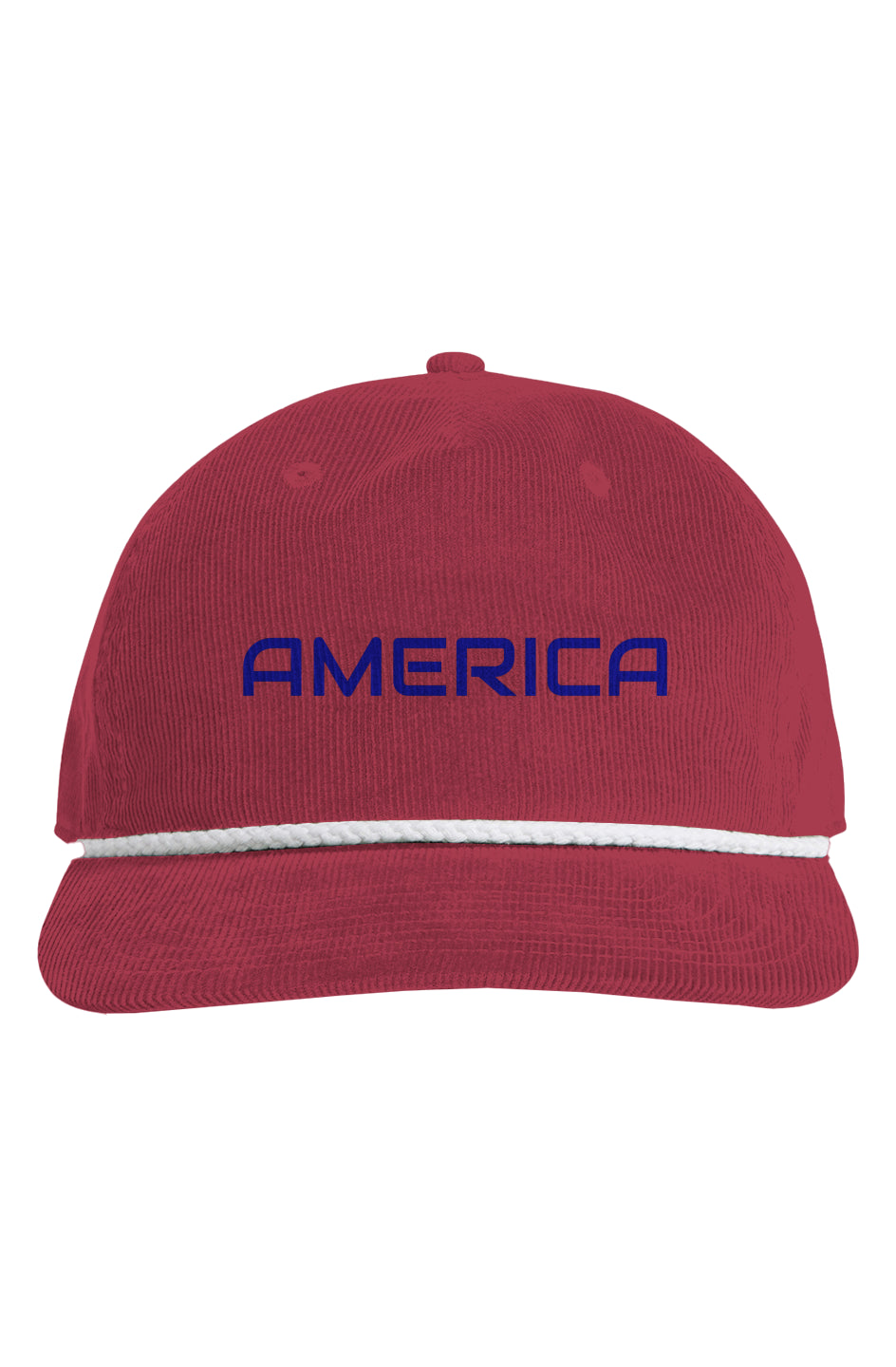 The AMERICA Classic Cord Rope Hat - USA - NAVY Letters
