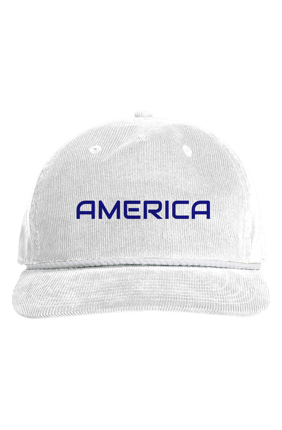 The AMERICA Classic Cord Rope Hat - USA - NAVY Letters