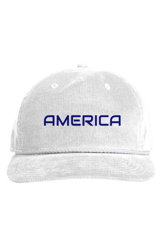 The AMERICA Classic Cord Rope Hat - USA - NAVY Letters