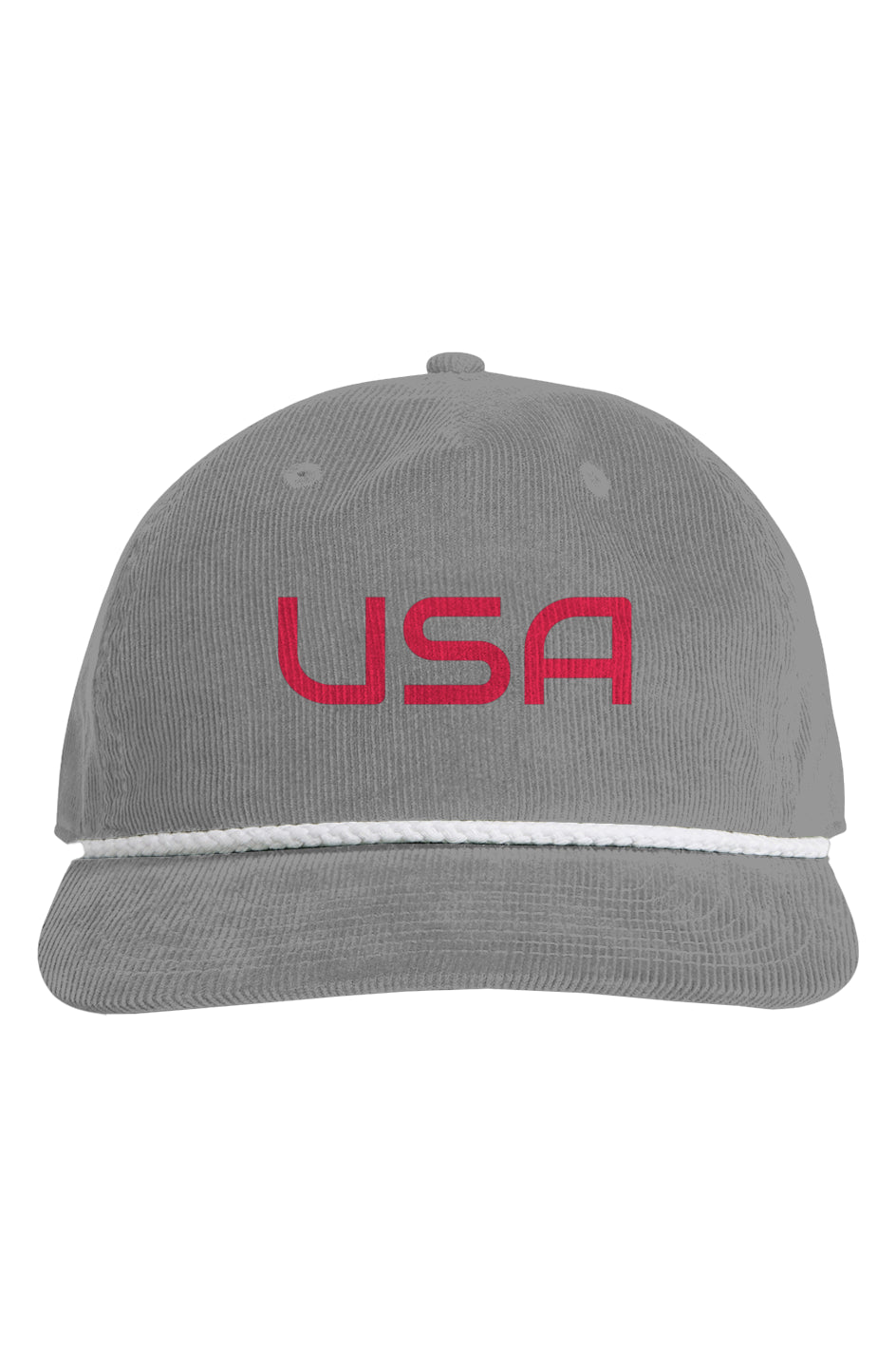 The USA Classic Cord Rope Hat - AMERICA - RED Letters