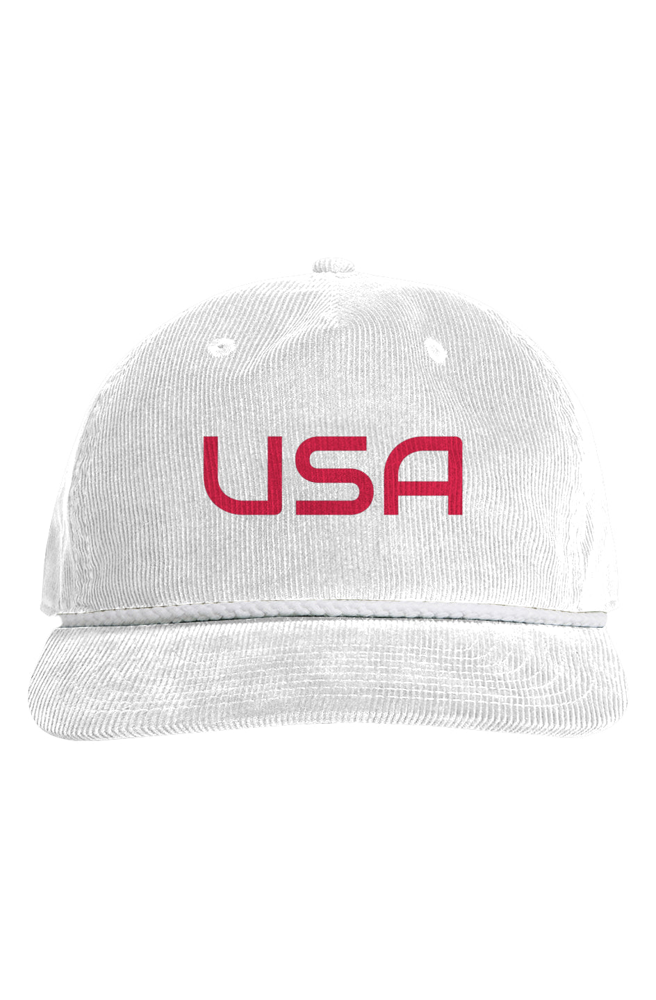 The USA Classic Cord Rope Hat - AMERICA - RED Letters